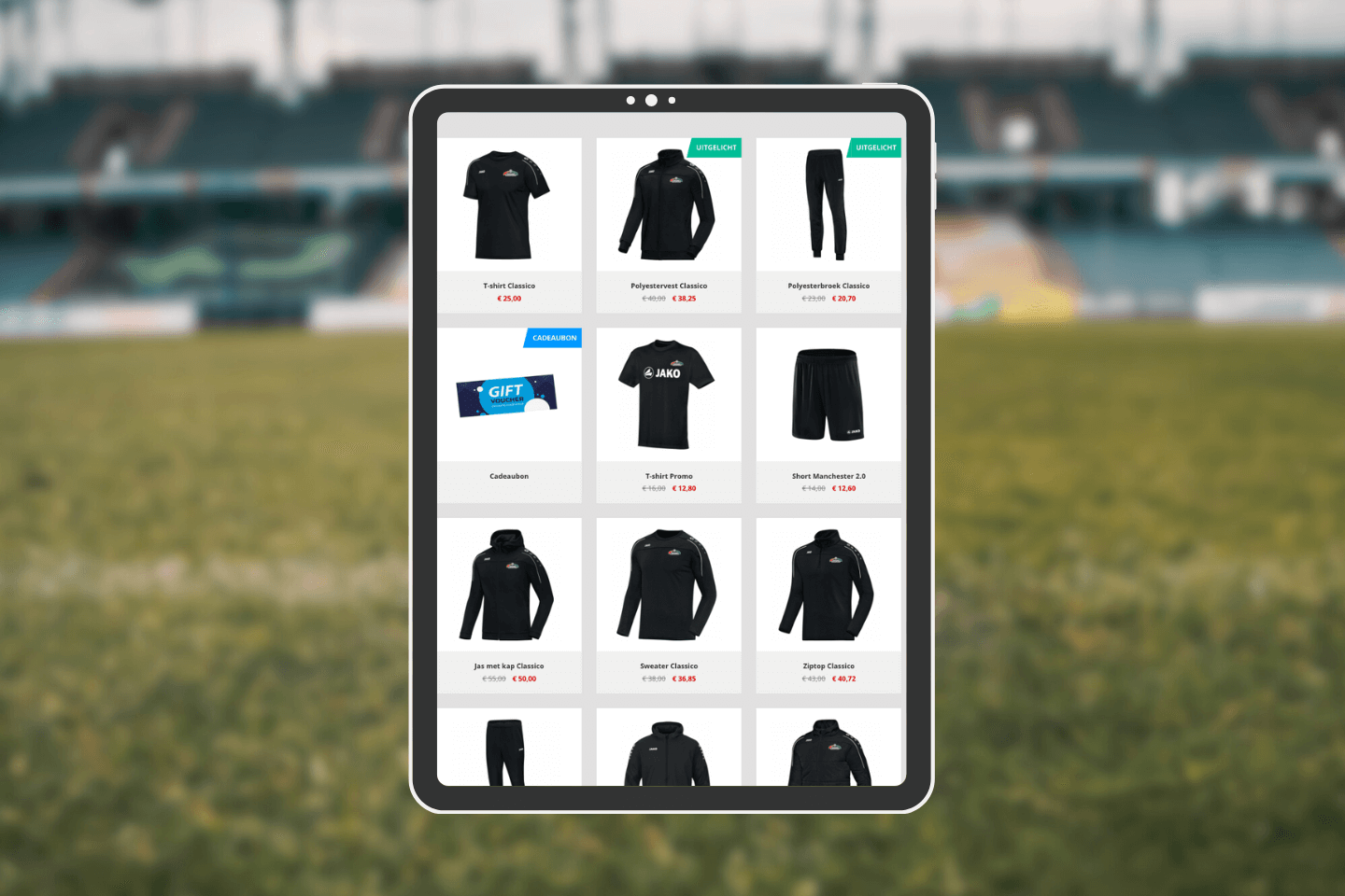 Webshop voor voetbalkleding